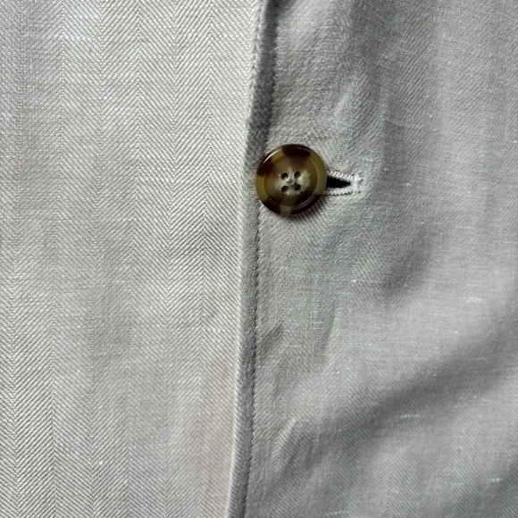 Perry Ellis Tan Sport Coat Linen Blend Size 40R Classic Fit - Picture 4 of 11